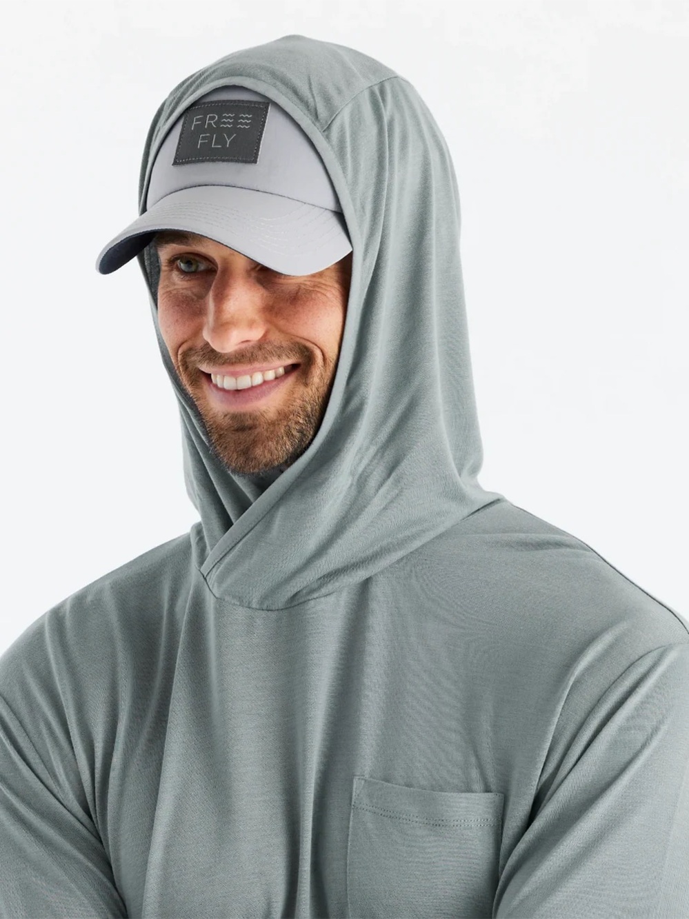 Men's Bamboo Lightweight Hoodie Free Fly - Picture 3 of 8